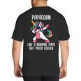 Unicorn Dad Girl Birthday Party Clothing Papacorn Big And Tall Men's T-Shirt Back Print
