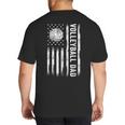 USA Flag Volleyball Dad Father's Day Big And Tall Men's T-Shirt Back Print