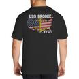 USS Brooke FFG-1 Frigate Veterans Day Son Father Grandpa Dad Big And Tall Men's T-Shirt Back Print