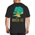 Vegetable Word Game Dad Joke Brocco-Lee Broccoli Big And Tall Men's T-Shirt Back Print