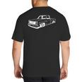Vintage 73-87 Mini C10 Truck Slammed Graphic Dad Gag Father Big And Tall Men's T-Shirt Back Print