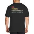 Vintage Dad Grandad Great Grandad i Just Keep Getting Better Big And Tall Men's T-Shirt Back Print