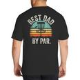 Vintage Disc Golf Dad Best Dad By Par Disk Golf Big And Tall Men's T-Shirt Back Print