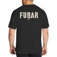 Vintage FUBAR Soldier Military Officer Vet Dad Soup Sandwich Big And Tall Men's T-Shirt Back Print