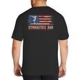 Vintage Gymnastics Dad American USA Flag Sports Big And Tall Men's T-Shirt Back Print