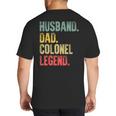 Vintage Husband Dad Colonel Legend Retro T-Shirt Big And Tall Men's T-Shirt Back Print Vintage Husband Dad Colonel Legend Retro T-Shirt Big And Tall Men's T-Shirt Back Print