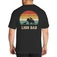 Vintage Lion Dad Father Grandpa Father's Day Big And Tall Men's T-Shirt Back Print