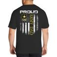 Vintage Proud Army Dad With American Flag Big And Tall Men's T-Shirt Back Print Vintage Proud Army Dad With American Flag Big And Tall Men's T-Shirt Back Print