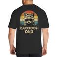 Vintage Raccoon Dad Raccoon Lovers Daddy Father's Day Big And Tall Men's T-Shirt Back Print Vintage Raccoon Dad Raccoon Lovers Daddy Father's Day Big And Tall Men's T-Shirt Back Print