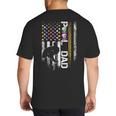 Vintage USA Flag Billiards Player Proud Pool Dad Big And Tall Men's T-Shirt Back Print