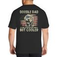 Vintage USA Flag Goldendoodle Doodle Dad Fathers Day Men Big And Tall Men's T-Shirt Back Print