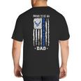 Vintage USA Flag Proud To Be An US Air Force Dad Big And Tall Men's T-Shirt Back Print