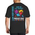 I Am Her Voice She Is My Heart Autism Awareness Daughter Dad Big And Tall Men's T-Shirt Back Print