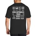 Volleyball Dad Contents Of Sports Father Big And Tall Men's T-Shirt Back Print