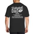Volleyball Dad Definition Dad Of A Volleyball Player Father Big And Tall Men's T-Shirt Back Print