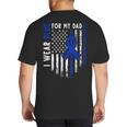 I Wear Blue For My Dad Colon Cancer Awareness Blue USA Flag Big And Tall Men's T-Shirt Back Print
