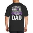 I Wear Purple For My Dad Pancreatic Cancer Support Big And Tall Men's T-Shirt Back Print