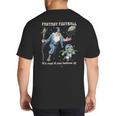 Wizard Dragon Fantasy Football Player Literal Dad Joke Big And Tall Men's T-Shirt Back Print