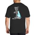 Women Dog Pitbull I Love Dad Tattoo Big And Tall Men's T-Shirt Back Print
