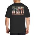 Wrestling Dad American Flag Matching For Dads Of Wrestlers Big And Tall Men's T-Shirt Back Print