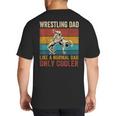 Wrestling Dad Like A Normal Dad Only Cooler Father's Day Big And Tall Men's T-Shirt Back Print
