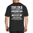 Yes I'm a Lucky Daughter I Have a Freaking Awesome Dad Big And Tall Men's T-Shirt Back Print