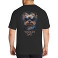 Yorkie Dad Cute Cool Dog In Sunglasses C Big And Tall Men's T-Shirt Back Print