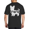 Yorkshire Terrier Papa Dog Puppy Doggie Pet Lover Yorkie Dad Big And Tall Men's T-Shirt Back Print