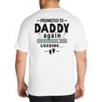 2nd Baby Announcement For Dad Promoted To Daddy Again 2026 Big And Tall Men's T-Shirt Back Print