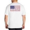American Flag Fishing-Shirt Men Kids Bass Fish Dad Patriotic Big And Tall Men's T-Shirt Back Print
