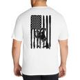 American Flag USA Patriot Boxer Dog Dad Big And Tall Men's T-Shirt Back Print