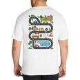 On Back Tired Dads Club Car Race Track On Dad Daddy Big And Tall Men's T-Shirt Back Print