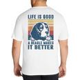 Beagle For Men Women Beagle Dog Mom Dad Beagle Big And Tall Men's T-Shirt Back Print