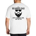 Bearded Dad Beard Humor Superhero Big And Tall Men's T-Shirt Back Print