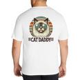 Cat Daddy Cool Ragdoll Cat Father's Day Retro Cat Dad Big And Tall Men's T-Shirt Back Print
