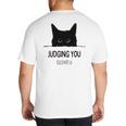 Cat Judging You Silently Cat Mom Dad Premium Tri-Blend Big And Tall Men's T-Shirt Back Print