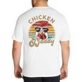Chicken-Shirt Rooster Daddy Vintage Farmer Dad Father Big And Tall Men's T-Shirt Back Print