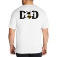 Dad Bee Cute Beekeeping 1st Birthday Matching Family Dada Big And Tall Men's T-Shirt Back Print