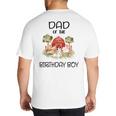 Dad Of The Birthday For Boy Barnyard Farm Animals Party Big And Tall Men's T-Shirt Back Print