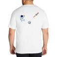 Dad Of The Birthday Boy Space Astronaut Birthday Family Big And Tall Men's T-Shirt Back Print