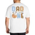 Dad Of The Sweet One Cookies And Milk 1st Birthday Party Big And Tall Men's T-Shirt Back Print