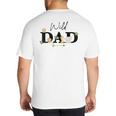 Dad Of The Wild One Zoo Birthday Safari Jungle Animal Big And Tall Men's T-Shirt Back Print
