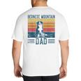 Dog Berner Dad Vintage Bernese Mountain Dad Big And Tall Men's T-Shirt Back Print