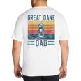 Dog Dad Vintage Great Dane Dad Men Women Kids Big And Tall Men's T-Shirt Back Print