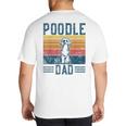 Dog Dad Vintage Poodle Dad Big And Tall Men's T-Shirt Back Print
