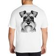 Dog Fingerprint Miniature Schnauzer Dad Mom Big And Tall Men's T-Shirt Back Print