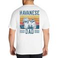 Dog Havanese Dad Vintage Havanese Dad Big And Tall Men's T-Shirt Back Print