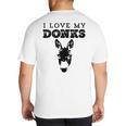 Donkey Mom Or Dad I Love My Donks Farmer Big And Tall Men's T-Shirt Back Print