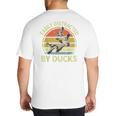 Easily Distracted Duck Hunting Dad Hunter Son Daughter Big And Tall Men's T-Shirt Back Print