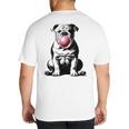 English Bulldog Bubble Gum Vintage Dog Mom Pet Dad Big And Tall Men's T-Shirt Back Print